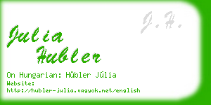 julia hubler business card